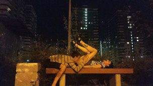 Sat on the face in public, he could not refuse. Facesitting.